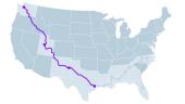 Coast to Coast map, first stop Seattle